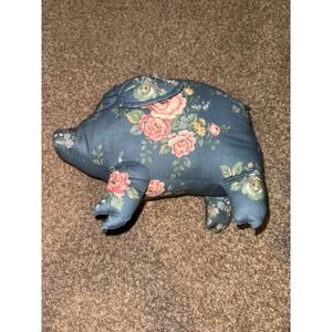 Vintage Floral Pig Pillow‎ Farmhouse Shabby Chic Decorative Stuffed Animal